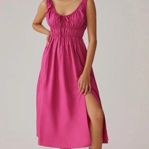Anthropologie En Saison Sleeveless Scoop-Neck Pink Midi Dress Size XS